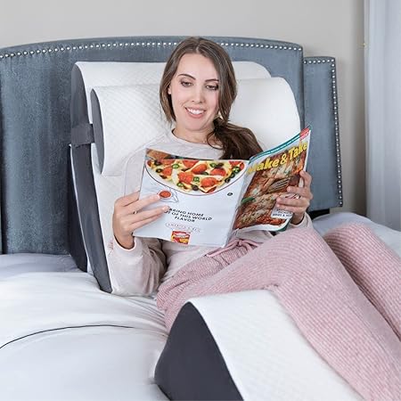 Kӧlbs Bed Wedge Pillow Chic Jacquard Cover Wedge Pillow for Sleeping and Acid Reflux, Heartburn (4 Piece Wedge Set)