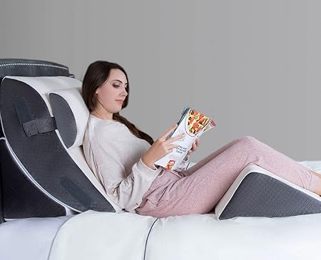 Kӧlbs Bed Wedge Pillow Chic Jacquard Cover Wedge Pillow for Sleeping and Acid Reflux, Heartburn (4 Piece Wedge Set)